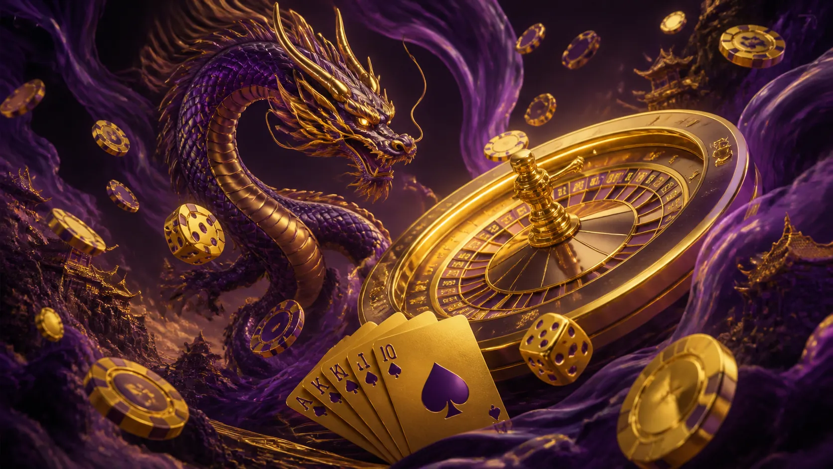 Cinematic hero banner with neon glowing casino elements and luxury atmosphere.