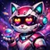 Vibrant geometric avatar with pink and blue shapes creating a friendly, abstract profile picture.